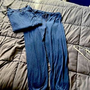 Navy blue cotton pajamas